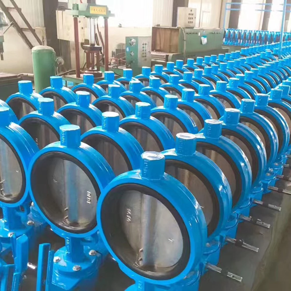 Wafer Type Lugged Ductile Iron/Wcb/Stainless Steel Solenoid Pneumatic Actuator EPDM Lined Industrial Control Butterfly Water Valve