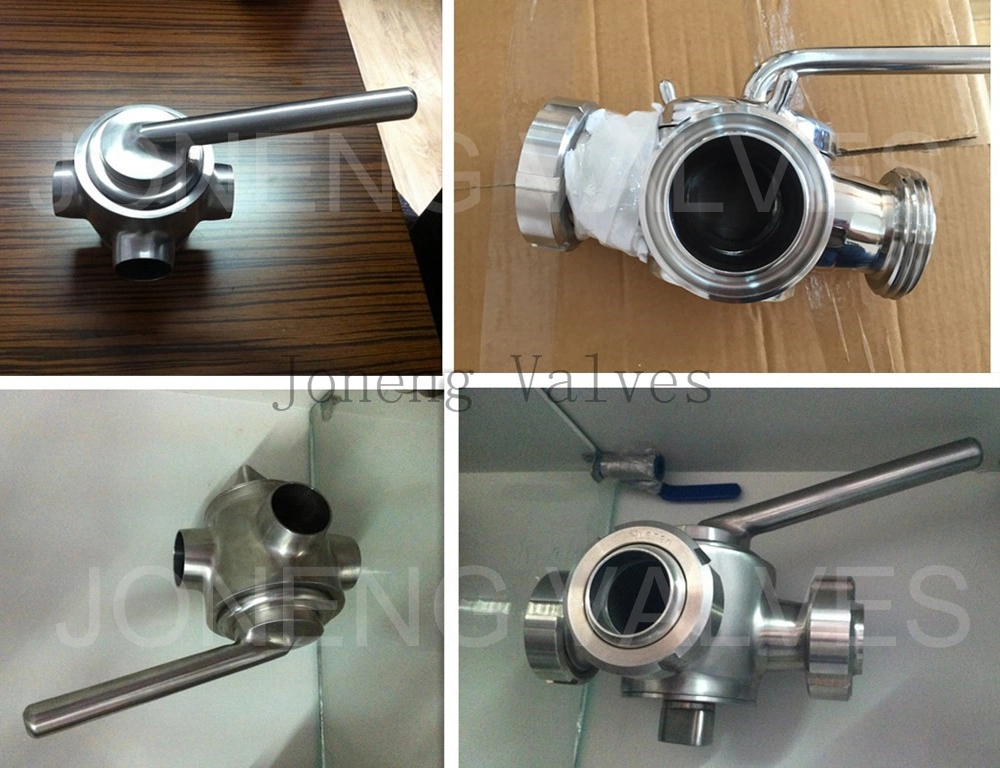 Stainless Steel Hygienic 3 Way Union Connection Plug Valve